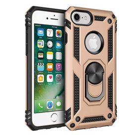 Teleplus Apple iPhone 7 Vega Yüzüklü Tank Kapak Kılıf Gümüş ve Nano Ekran Koruyucu