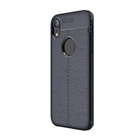Teleplus Apple iPhone XR Deri Dokulu Gri Silikon Kılıf