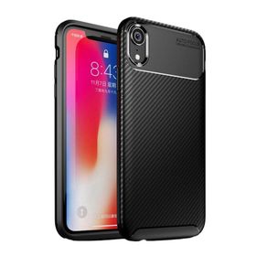 Teleplus Apple iPhone XR Ultra Soft Negro Karbon Lacivert Silikon Kılıf