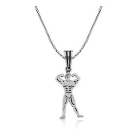 Teleplus Body Building Gümüş Erkek Kolye