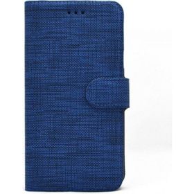 Teleplus General Mobile GM 20 Pro Kumaş Spor Standlı Cüzdan Lacivert Kılıf