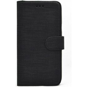 Teleplus General Mobile GM 21 Pro Kumaş Standlı Cüzdan Siyah Kılıf