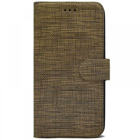Teleplus General Mobile GM 22 Pro Kumaş Standlı Kartlıklı Cüzdan Gold Kılıf