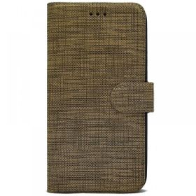 Teleplus General Mobile GM 22 Pro Kumaş Standlı Kartlıklı Cüzdan Gold Kılıf
