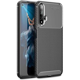 Teleplus Honor 20 Negro Karbon Siyah Nano Ekran Koruyucu Silikon Cep Telefonu Kılıf