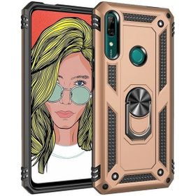 Teleplus Honor 9X Vega Yüzüklü Tank Kapak Gold Nano Ekran Koruyucu Cep Telefonu Kılıfı