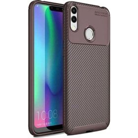 Teleplus Huawei Honor 8C Negro Karbon Kahverengi Silikon Kılıf