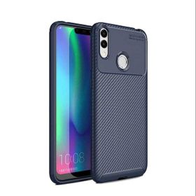 Teleplus Huawei Honor 8C Negro Karbon Kahverengi Silikon Kılıf