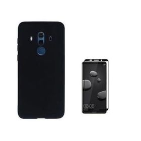 Teleplus Huawei Mate 10 Pro İmax Kamera Koruma Lacivert Silikon Kılıf ve Tam Kapatan Cam