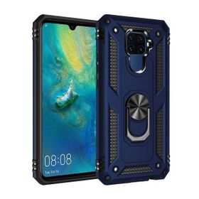 Teleplus Huawei Mate 30 Lite Vega Yüzüklü Tank Kapak Lacivert Nano Ekran Koruyucu Cep Telefonu Kılıfı