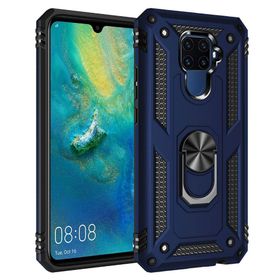 Teleplus Huawei Mate 30 Lite Vega Yüzüklü Tank Kapak Lacivert Nano Ekran Koruyucu Cep Telefonu Kılıfı