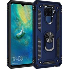 Teleplus Huawei Mate 30 Lite Vega Yüzüklü Tank Kapak Lacivert Nano Ekran Koruyucu Cep Telefonu Kılıfı