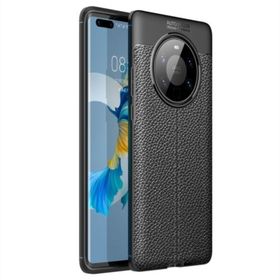 Teleplus Huawei Mate 40 Pro Deri Dokulu Niss Lacivert Silikon Cep Telefonu Kılıf