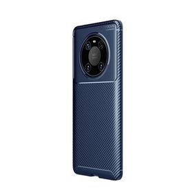 Teleplus Huawei Mate 40 Pro Karbon Dokulu Negro Lacivert Silikon Cep Telefonu Kılıf