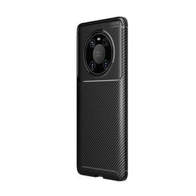 Teleplus Huawei Mate 40 Pro Karbon Dokulu Negro Lacivert Silikon Cep Telefonu Kılıf