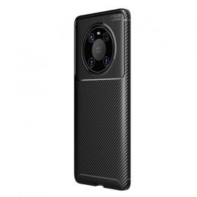Teleplus Huawei Mate 40 Pro Karbon Dokulu Negro Tam Kapatan Ekran Koruyucu Lacivert Silikon Cep Telefonu Kılıf