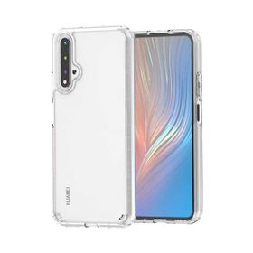 Teleplus Huawei Nova 5T Coss Sert Hibrit Silikon Şeffaf Kılıf+Nano Ekran Koruyucu