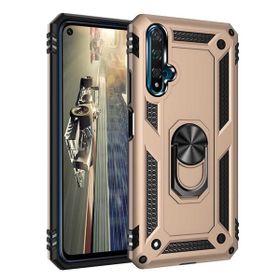 Teleplus Huawei Nova 5T Vega Yüzüklü Tank Kapak Gümüş Nano Ekran Koruyucu Cep Telefonu Kılıfı