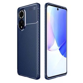 Teleplus Huawei Nova 9 Negro Karbon Dizayn Silikon Tam Kapatan Pet Ekran Koruyucu + Siyah Kılıf