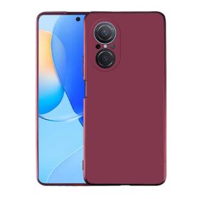 Teleplus Huawei Nova 9 SE Kamera Korumalı Mat Premier Silikon Nano Ekran Koruyucu + Kırmızı Kılıf
