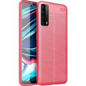 Teleplus Huawei P Smart 2021 Deri Dokulu Silikon Kılıf