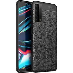 Teleplus Huawei P Smart 2021 Deri Dokulu Silikon Kılıf
