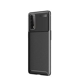 Teleplus Huawei P Smart 2021 Negro Karbon Kahverengi Silikon Cep Telefonu Kılıf