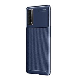 Teleplus Huawei P Smart 2021 Negro Karbon Kahverengi Silikon Cep Telefonu Kılıf