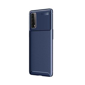 Teleplus Huawei P Smart 2021 Negro Karbon Lacivert Nano Ekran Koruyucu Silikon Cep Telefonu Kılıf