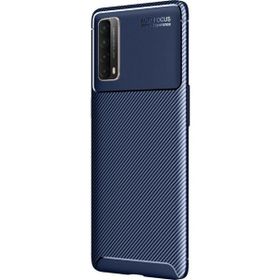 Teleplus Huawei P Smart 2021 Negro Karbon Lacivert Nano Ekran Koruyucu Silikon Cep Telefonu Kılıf