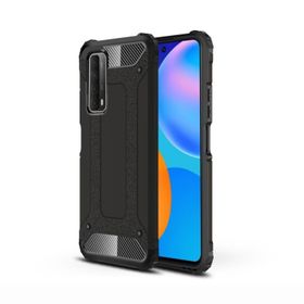 Teleplus Huawei P Smart 2021 VEGA YÜZÜKLÜ Çift Katmanlı Tank Kapak + NANO EKRAN KORUYUCU-Lacivert Kılıf