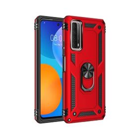 Teleplus Huawei P Smart 2021 Vega Yüzüklü Standlı Tank Kapak Nano Ekran Koruyucu Siyah Kılıf