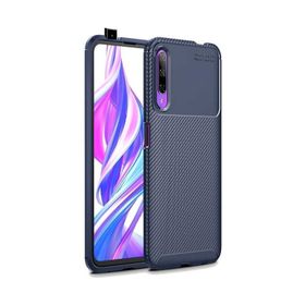 Teleplus Huawei P Smart Pro Kahverengi Negro Karbon Dokulu Silikon Kılıf