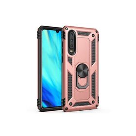 Teleplus Huawei P Smart Pro Siyah Vega Yüzüklü Tank Kapak Kılıf+Nano Ekran Koruyucu