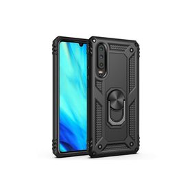 Teleplus Huawei P Smart Pro Siyah Vega Yüzüklü Tank Kapak Kılıf+Nano Ekran Koruyucu