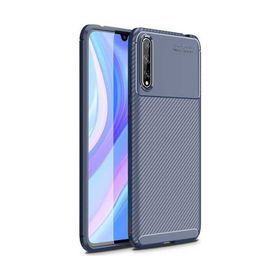 Teleplus Huawei P Smart S Kahverengi Negro Karbon Silikon Kılıf