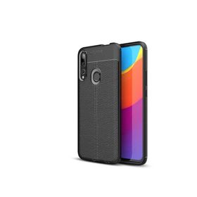 Teleplus Huawei P Smart Z Deri Dokulu Siyah Silikon Kılıf