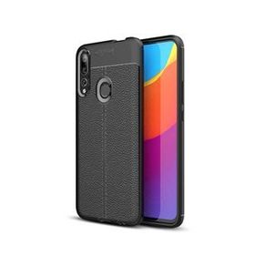 Teleplus Huawei P Smart Z Deri Dokulu Siyah Silikon Kılıf