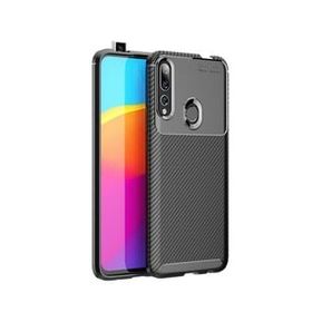 Teleplus Huawei P Smart Z Negro Karbon Desenli Nano Ekran Koruyucu Lacivert Silikon Kılıf