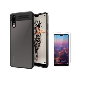 Teleplus Huawei P20 Kamera Koruma Silikon Kılıf Siyah ve Nano Ekran Koruyucu