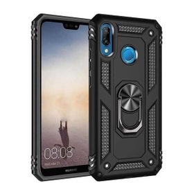 Teleplus Huawei P20 Lite Vega Yüzüklü Tank Kapak Lacivert Kılıf