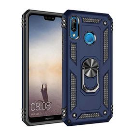 Teleplus Huawei P20 Lite Vega Yüzüklü Tank Kapak Lacivert Kılıf