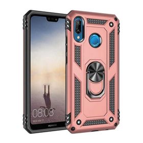 Teleplus Huawei P20 Lite Vega Yüzüklü Tank Kapak Lacivert Kılıf