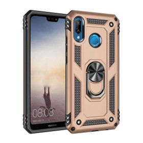 Teleplus Huawei P20 Lite Vega Yüzüklü Tank Kapak Lacivert Kılıf