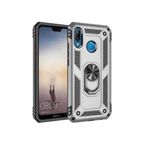 Teleplus Huawei P20 Lite Vega Yüzüklü Tank Kapak Lacivert Nano Ekran Koruyucu Cep Telefonu Kılıfı
