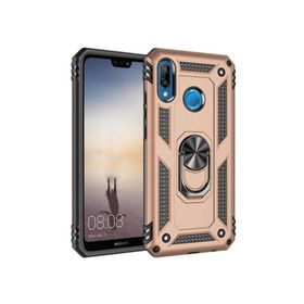 Teleplus Huawei P20 Lite Vega Yüzüklü Tank Kapak Lacivert Nano Ekran Koruyucu Cep Telefonu Kılıfı