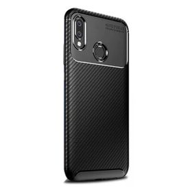 Teleplus Huawei P30 Lite Negro Karbon ve Silikonlu Siyah Nano Ekran Koruyucu Cep Telefonu Kılıfı