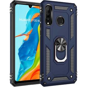 Teleplus Huawei P30 Lite Vega Yüzüklü Tank Kapak Lacivert Kılıf