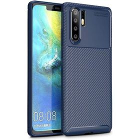 Teleplus Huawei P30 Pro Negro Karbon Silikon Lacivert Kılıf