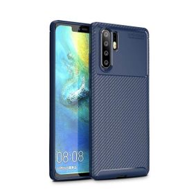 Teleplus Huawei P30 Pro Negro Karbon Silikon Lacivert Kılıf